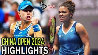 Jasmine Paolini vs Magda Linette Round 2 Highlights  Beijing 2024