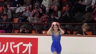 本田 真凜  Marin Honda with intro and warmup jump Nebelhorn Trophy 2019 Ladies FS - Sept. 27 2019