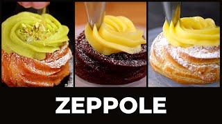 ZEPPOLE DI SAN GIUSEPPE Classica al Cacao e Arancia e al Pistacchio