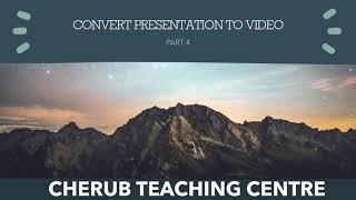 How To Convert PPT to Video using PowerPoint-Tutorial