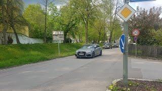 Audi RS3 als LNA des BRK auf Einsatzfahrt