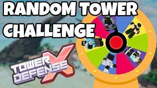 RANDOM TOWERS CHALLENGE in Roblox Tower Defense X TDS