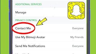 What is Contact me in Snapchat  Friends & Contact  Friends  Everyone