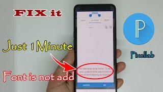 How to fix pixellab font not adding