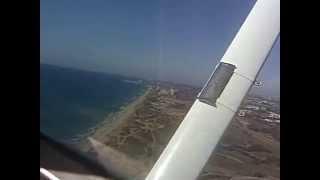 Flying over Tel aviv in a cessna