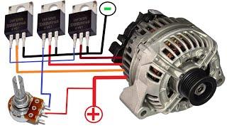 How To Convert Car Alternator To Brushless Motor  No ECS With Mosfet Driver