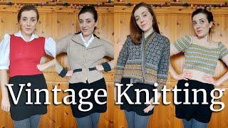 My Vintage Knitting Projects From Winter 2021 Vintage Knitting Podcast 