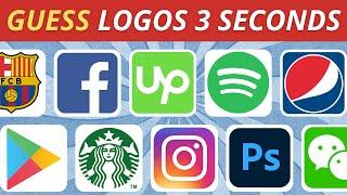 Can You GUESS THE LOGO in 3 SECONDS?