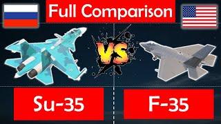 F-35 vs Su-35  Full Comparison of  Lockheed Martin F-35 and  Sukhoi Su-35 Fighter Jets