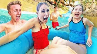 Wer länger in XXL Wasserpark aushält gewinnt  ft. Chrissi Calvin & Sasette