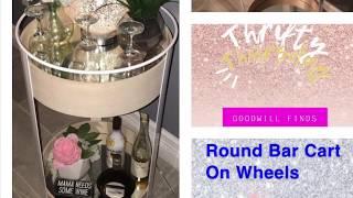 DIY BAR CART  How To Style A Bar Cart Round Bar Cart Decor