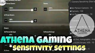 ATHENA Gaming Sensitivity Settings Revealed  ATHENA Gaming Pro Sensitivity Settings  PUBG Mobile