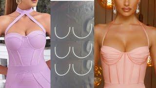 Learn two different methods of fixing underwire into your corset bra cup