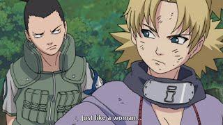 SHIKAMARU NARA RESCUES TEMARI AND TOGETHER BATTLES WITH KUJAKU