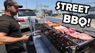 BRAZILIAN STREET FOOD in LOS ANGELES Insane Brazilian BBQ Meal