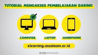 Tutorial Belajar Online Menggunakan E-learning