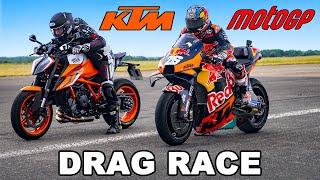 MotoGP Bike v KTM Road Bike DRAG RACE