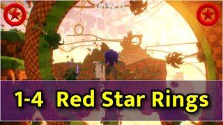 Sonic Frontiers - 1-4 All Red Star Rings