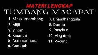 MATERI LENGKAP TEMBANG MACAPAT