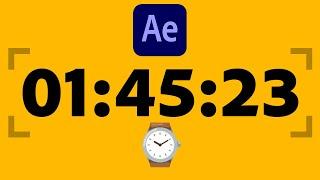 After Effects CountdownCountup Timer Tutorial ⏱ Hours Minutes and Seconds