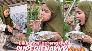 Masak nasi goreng tiwul sisa kemarin