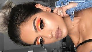 Quick & easy sunset inspired eye makeup  Half cut crease Sabrina Anijs