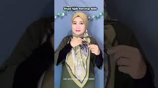 Tutorial hijab segi empat motif menutup dada#subscribe #style #hijabtutorial #hijabsyari