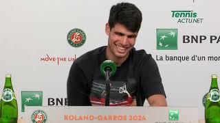 Tennis - Roland-Garros 2024 - Carlos Alcaraz  The trophy Im most proud of