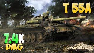 T 55A - 3 Kills 7.4K DMG - Old fashioned - World Of Tanks