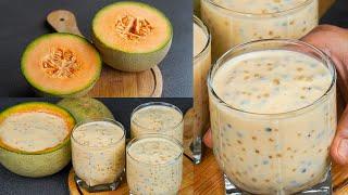 Mask Melon Sharbat  Muskmelon Milk Shake  MuskMelon Juice  Summer Drink  Kharbuja Sharbat