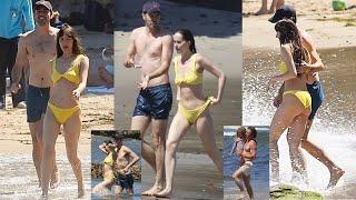 Dakota Johnson Sizzles In Yellow Bikini As She Splashes Around The Beach With BFF Jeremy Allen White