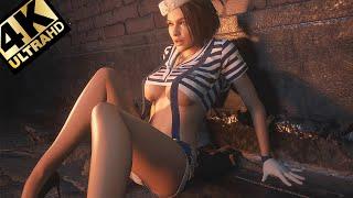 Resident Evil 3 Remake Jill Valentine as Naughty Sailor - PC Mod 4K 60fps