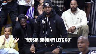 LeBron WITNESSES Bronny James & Sierra Canyon GO CRAZY In Playoff Game