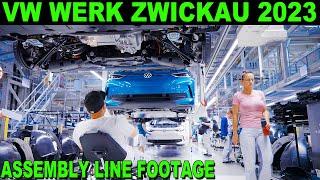 🟢 VW ID3 PRODUKTION ZWICKAU 2023 AB Roll  Volkswagen Production Plant Assembly Line Footage