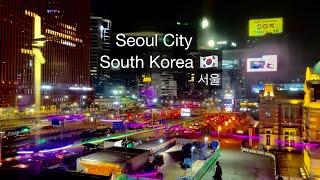 night view from seoul korea