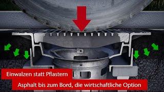 Einwalzen statt Pflastern – Asphalt bis zum Bord die wirtschaftliche Option