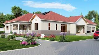 Beautiful 4 Bedroom House Design   House Plan  With Floor Plan  Home Tour & Layout