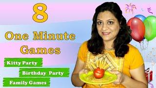 8 One minute games  Minute to win it games  Indoor games for party  Kitty party games 2022