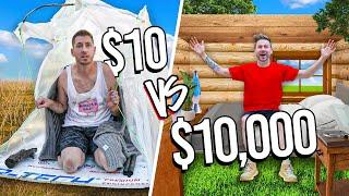 $10 vs $10000 OVERNIGHT SURVIVAL CHALLENGE