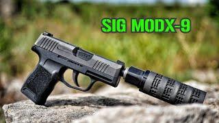SIG MODX-9 Suppressor  TTAG Range Review Modular 9mm Silencer SIG SAUER