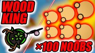 WOODS KING VS 100 NOOBS  Surviv.io