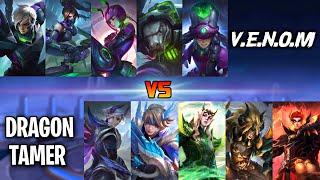 MOBILE LEGENDS V.E.N.O.M VS DRAGON TAMER SQUAD 1 VS 1 FIGHT  VENOM VS DRAGON TAMER