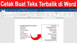 Cara Membuat Tulisan Terbalik di Word