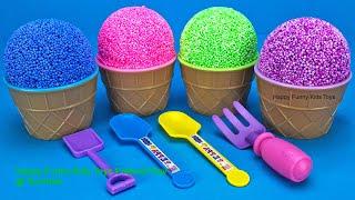 Play Foam Ice Cream Cups Surprise Toys Learn Numbers and Colors for Kids