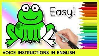 How to Draw a FROG Easy Drawing for Kids
