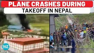 Nepal Plane Crash 18 Killed After Saurya Airlines Aircraft Skids Off Runway During Takeoff  Watch