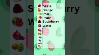 Fruits Vocabulary in English