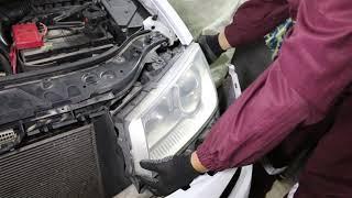Removing the front bumper and headlights Renault megane 2 and replacing bulbs with wiring