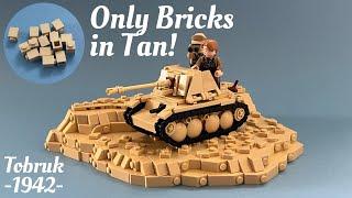 Building a LEGO WW2 MOC using only ONE color - Tobruk 1942