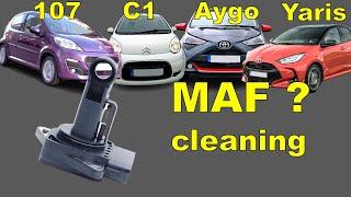 Toyota Yaris MAF Sensor Cleaning AND Citroen C1 MAF  Toyota Aygo MAF